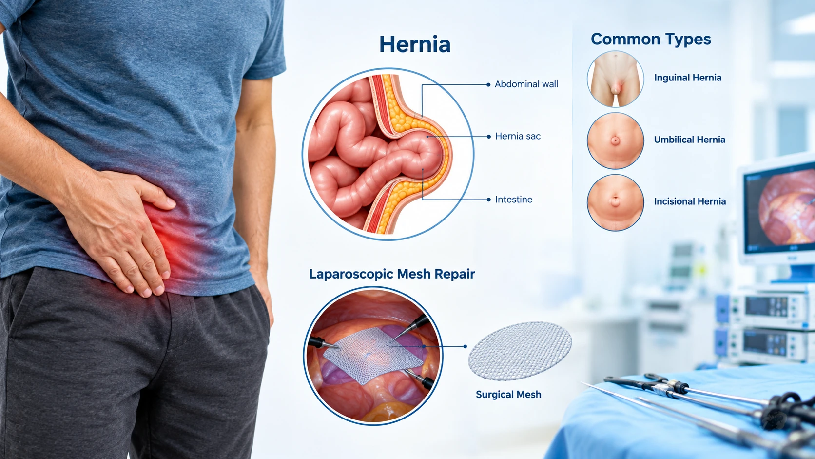 Understanding Hernia: Types, Warning Signs, and Modern Laparoscopic Mesh Repair